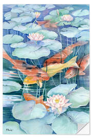 Selvklebende plakat Lily Pond