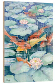 Wood print Lily Pond