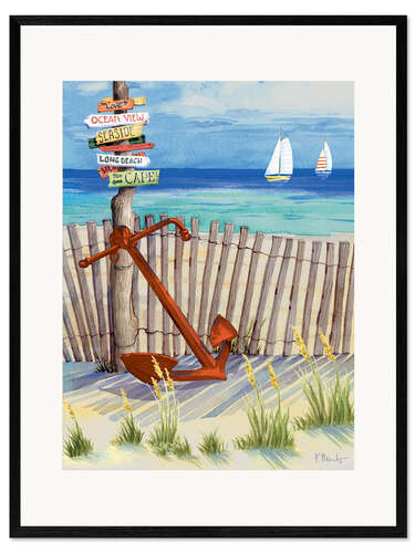 Impression artistique encadrée Beach Signs Anchor