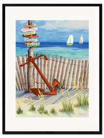 Impression artistique encadrée Beach Signs Anchor