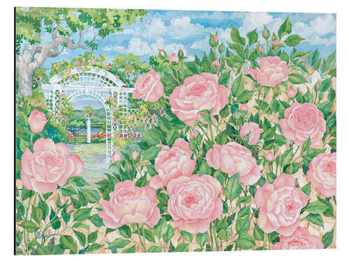 Aluminium print Rose Trellis