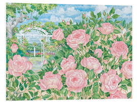 Foam board print Rose Trellis