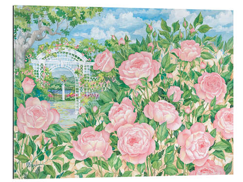 Tableau en plexi-alu Rose Trellis