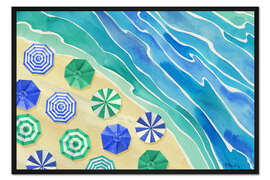 Gerahmter Kunstdruck Bird's Eye Beach