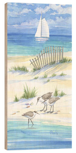 Wood print Sand Plover