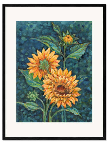 Framed art print Impressions of Sunflowers II