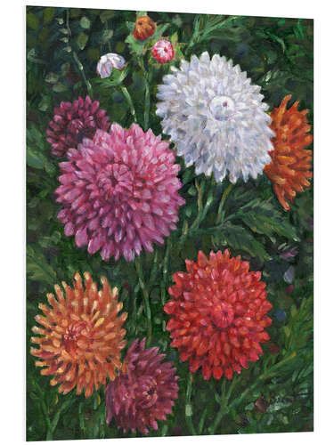 Tableau en PVC Impressions of Dahlias