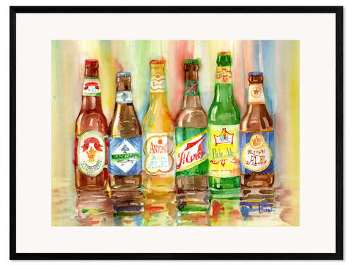 Impressão artística com moldura Shoulder to Shoulder Beer