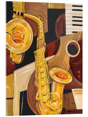 Obraz na szkle akrylowym Abstract Saxophone