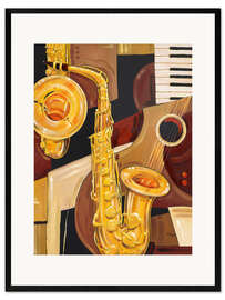 Framed art print Abstract Sax