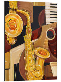 Magnettafel Abstraktes Saxophon