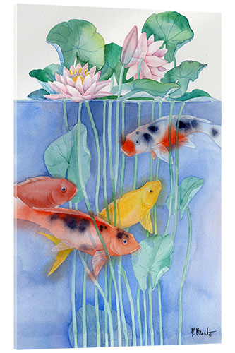 Acrylic print Koi Lilies