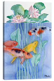 Canvas print  Koi Lilies - Paul Brent