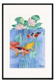 Gerahmter Kunstdruck Koi Lilies