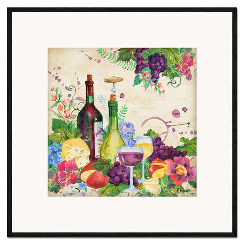 Innrammet kunsttrykk Siena Wine I