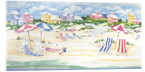 Acrylic print Cottages by the Sea