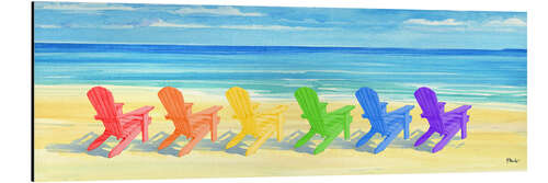 Quadro em alumínio Rainbow of Deckchairs