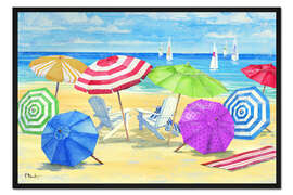 Gerahmter Kunstdruck Umbrella Coast I