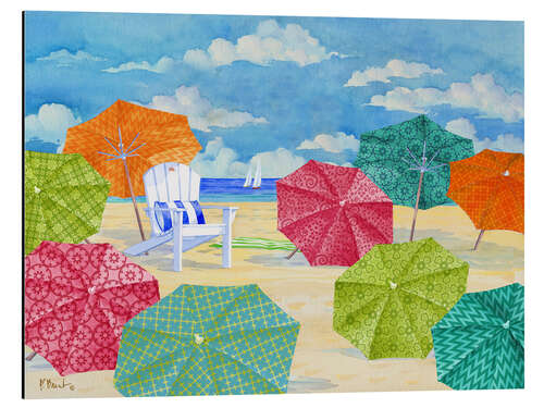 Tableau en aluminium Sunnyside Umbrellas II