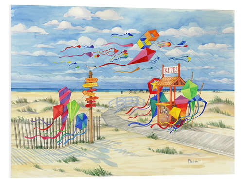 Foam board print Kite Kiosk in the Wind I