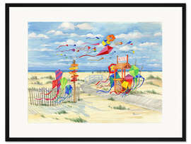 Gerahmter Kunstdruck Drachenkiosk im Wind I