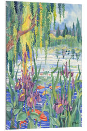 Magnettafel Teich mit Iris