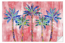 Sticker mural Tahiti Palm Sunset I