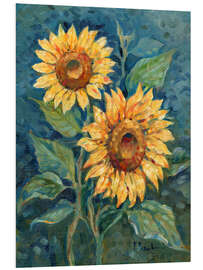 Foam board print Impressions of Sunflowers I