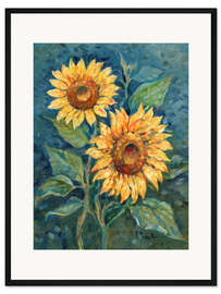 Gerahmter Kunstdruck Impressionen von Sonnenblumen I
