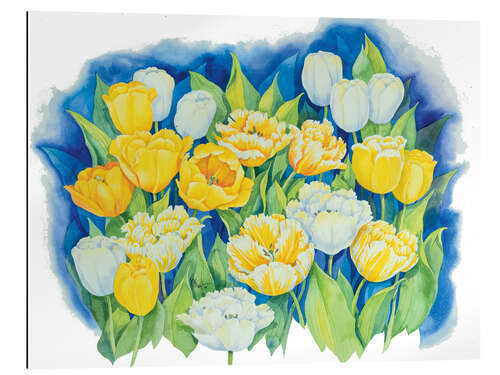 Quadro em plexi-alumínio Yellow Tulips