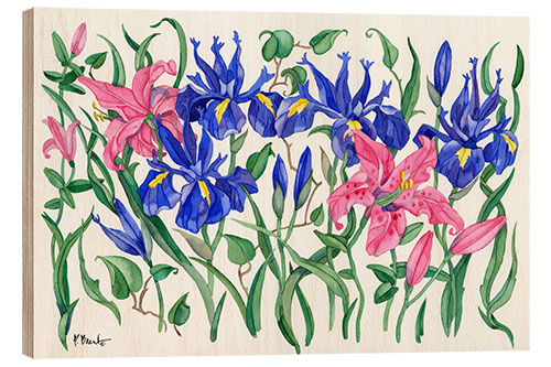 Tableau en bois Iris I