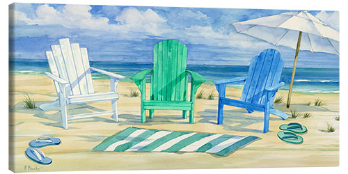 Canvas print Lounge Chairs on Grayton Beach