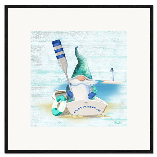 Ingelijste kunstdruk Sailor-Gnome
