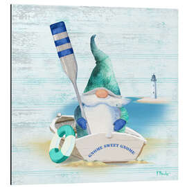 Magnettafel Zwerg auf dem Boot