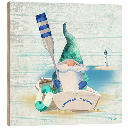 Wood print Sailor-Gnome