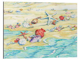 Magnettafel Muscheln am Strand