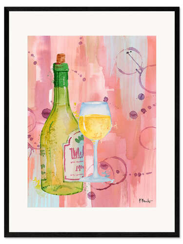 Impressão artística com moldura Astoria Wine