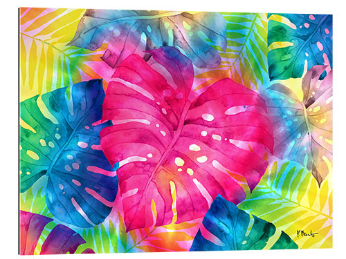 Tableau en plexi-alu Tie Dye Palm Frond