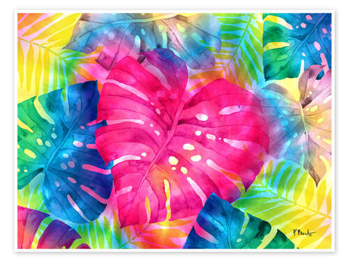 Poster Tie Dye Palm Frond