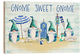 Wood print Coastal Gnomes