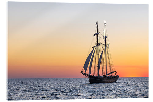 Tableau en verre acrylique Sail Ship on the Baltic Sea I