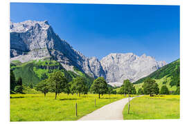 Foam board print The Great Ahornboden in the Engtal in Karwendel