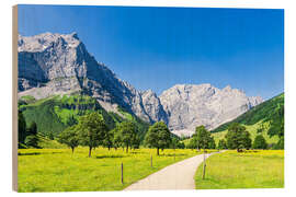 Tableau en bois The Great Ahornboden in the Engtal in Karwendel