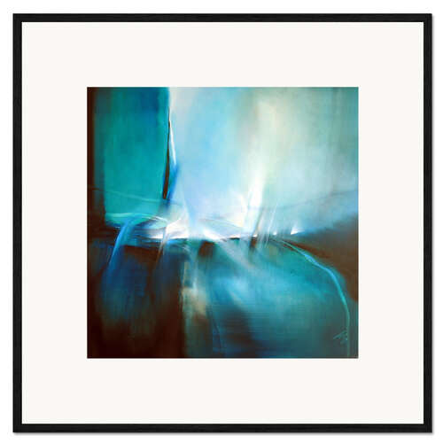 Plakat artystyczny premium w ramie Blue Light Dance