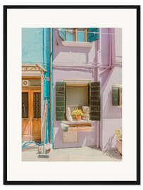 Gerahmter Kunstdruck Pinker Mopp