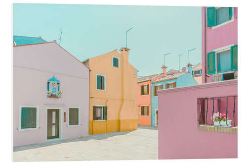 Foam board print Pastel Houses