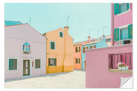 Naklejka na ścianę Pastel Houses