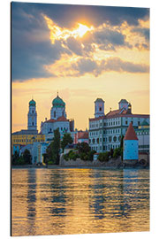 Aluminium print Sunset Over Passau