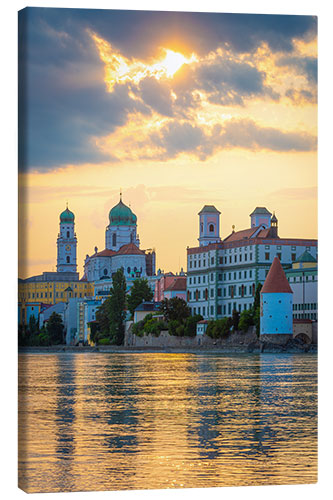 Canvas print Sunset Over Passau