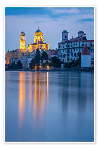 Poster Blaue Stunde in Passau